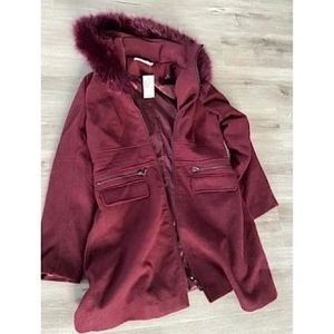 Wine-Coloured Rickis Fancy Winter Coat
